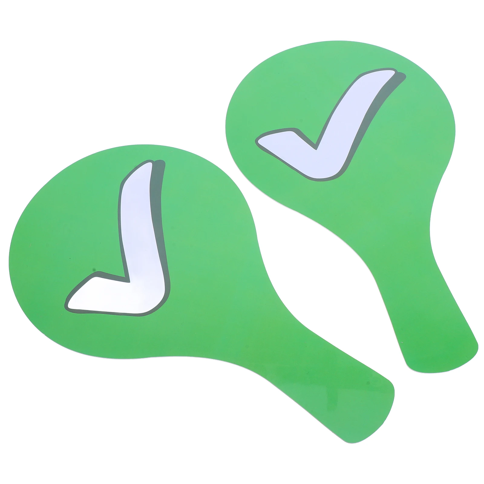 

2pcs Handheld Answer Paddle Dualsided Red Green Classroom Game Teaching Interaction Plastic Lightweight Portable