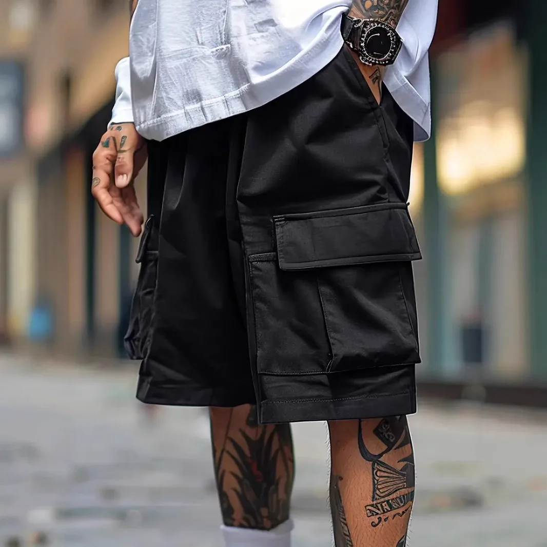 

Men's Cargo Shorts 2025 Summer Loose Casual Five-pocket Cargo Shorts Street Solid Color Breathable Outdoor