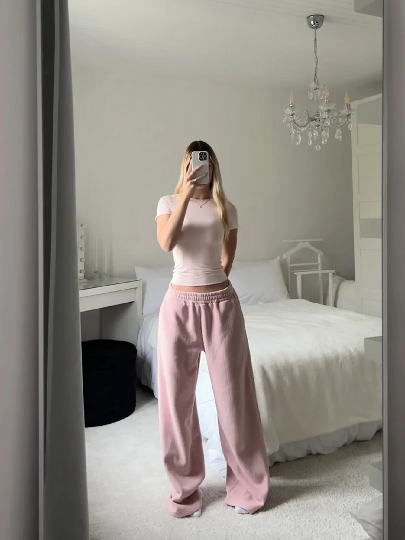Women's Fall Winter Casual Wide Leg Pants, Comfortable Loose Fit Home Wear, Sim… - Image 2