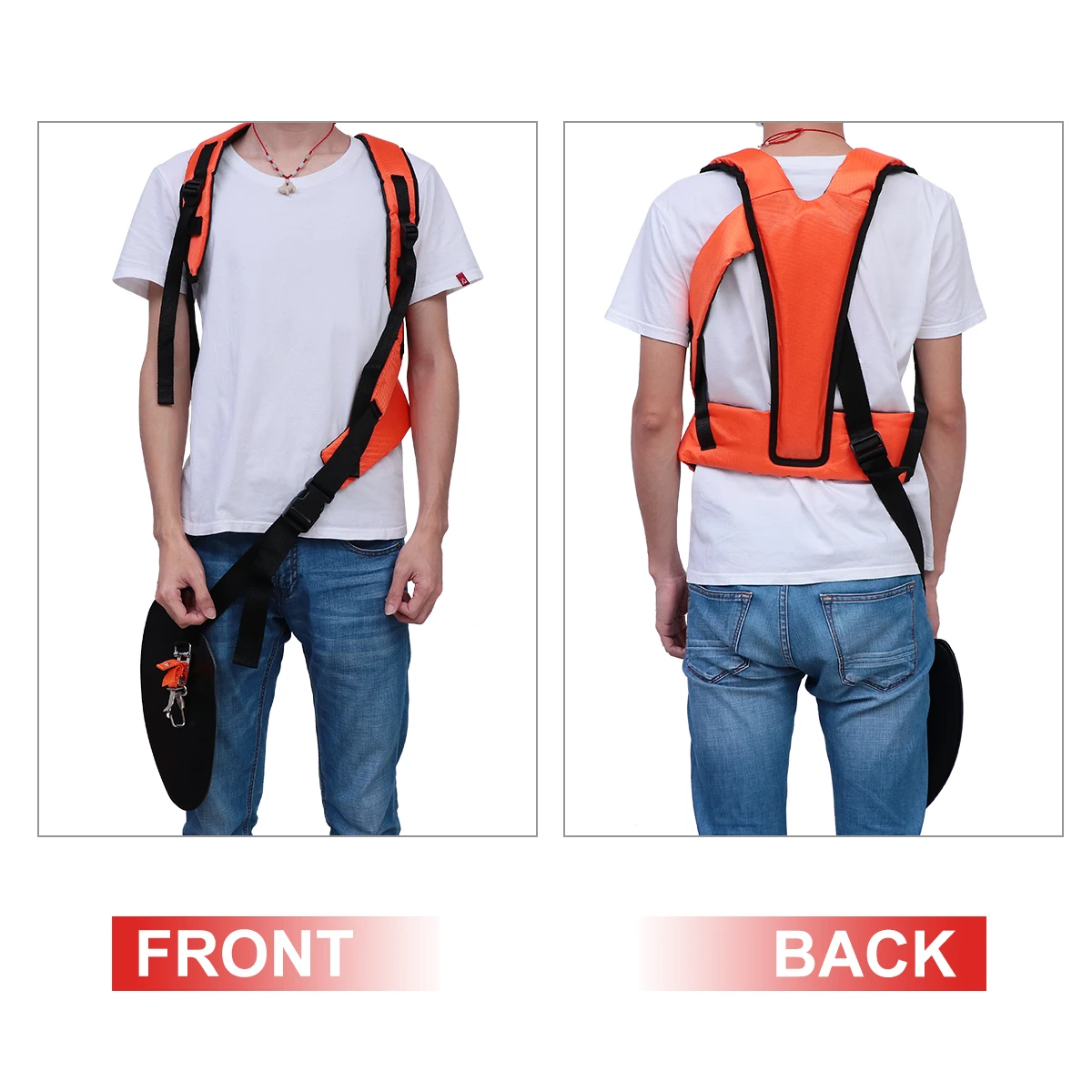 

Lawn Mower Strap Trimmer Brush Double Shoulder Harness Black Waist Belt Padded Adjustable Gardening Tools Oxford Cloth