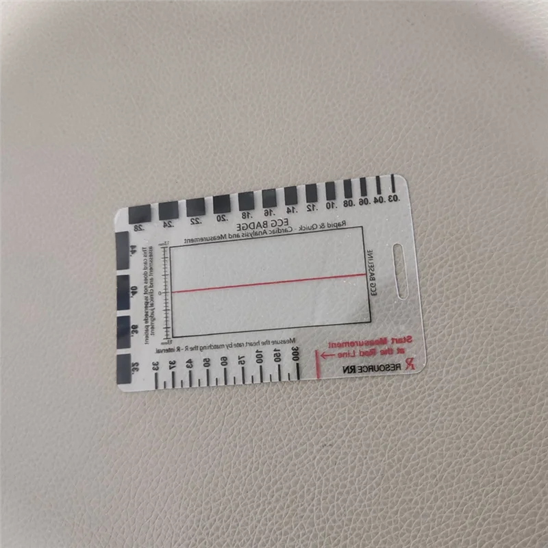 PORK-2 Stück 7-stufiges Lineal-Messwerkzeug, transparenter Messschieber, tragbares vertikales horizontales EKG-Bewertungswerkzeug aus Kunststoff