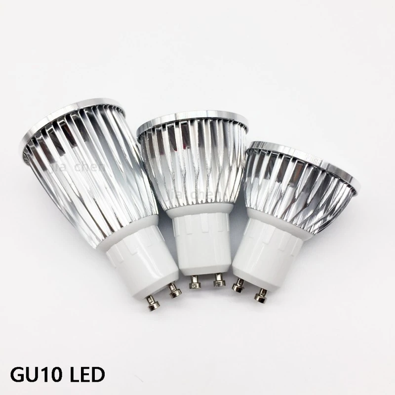 5PCS ultra-bright COB car aluminum cup GU10 bulb Led ceiling light 3W 5W 9W 12W Led spotlights for household commercial use