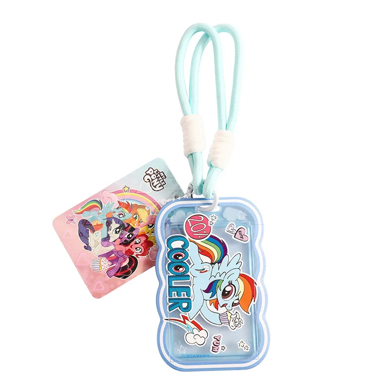 

Miniso My Little Pony Card Cover Keychain Pendant Cartoon Student ID Cover School Bag Anime Accessories Kawaii Christmas Gift