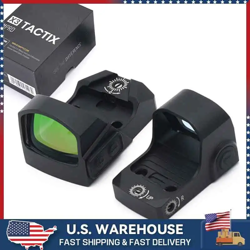 

X3 Tactic Optics MPRD 3 MOA Compact Red Dot Sight Fit Real Weapon Glock G43X/Hellcat/P365XL Pistol