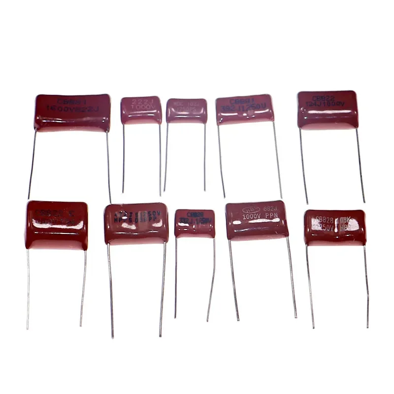 100pcs/lot 10values 1000V 0.001uf ~ 0.12uf CBB metal film capacitors Assortment Kit 102 222 332 392 472 682 822 103 104 124