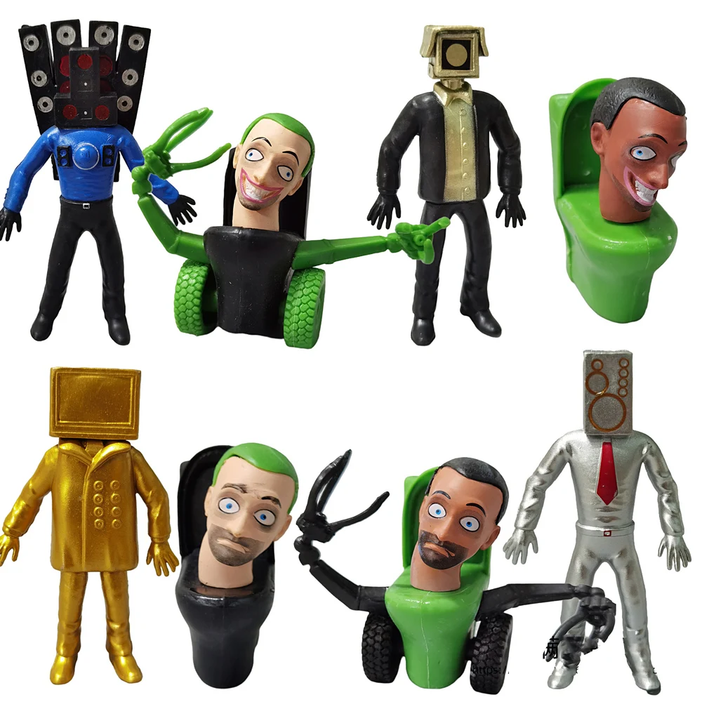 

Set Skibidi Toilet Figure Camera Man Figure TV Man Speaker Man Model Cameraman Action Figures Decorations PVC Doll Toy
