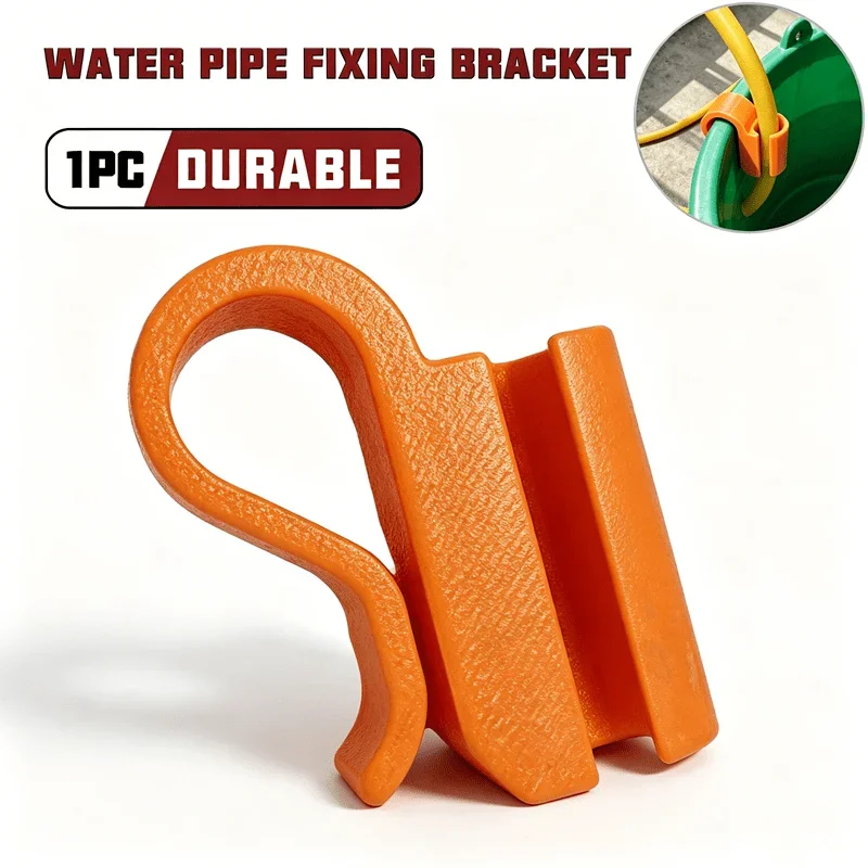 1pc Orange Anti-Slip Fish Tank Water Pipe Fixing Holder, a Practical Bucket-shaped Bracket for Aquarium Water-changing Systems