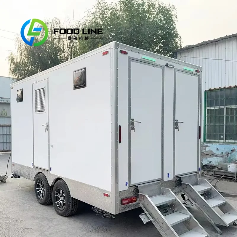 In Stock Bathroom Mobile Mobile Toilets Portable Toilet Outdoor for Sale in Ghana Price Bathroom Wc Trailer Made in China