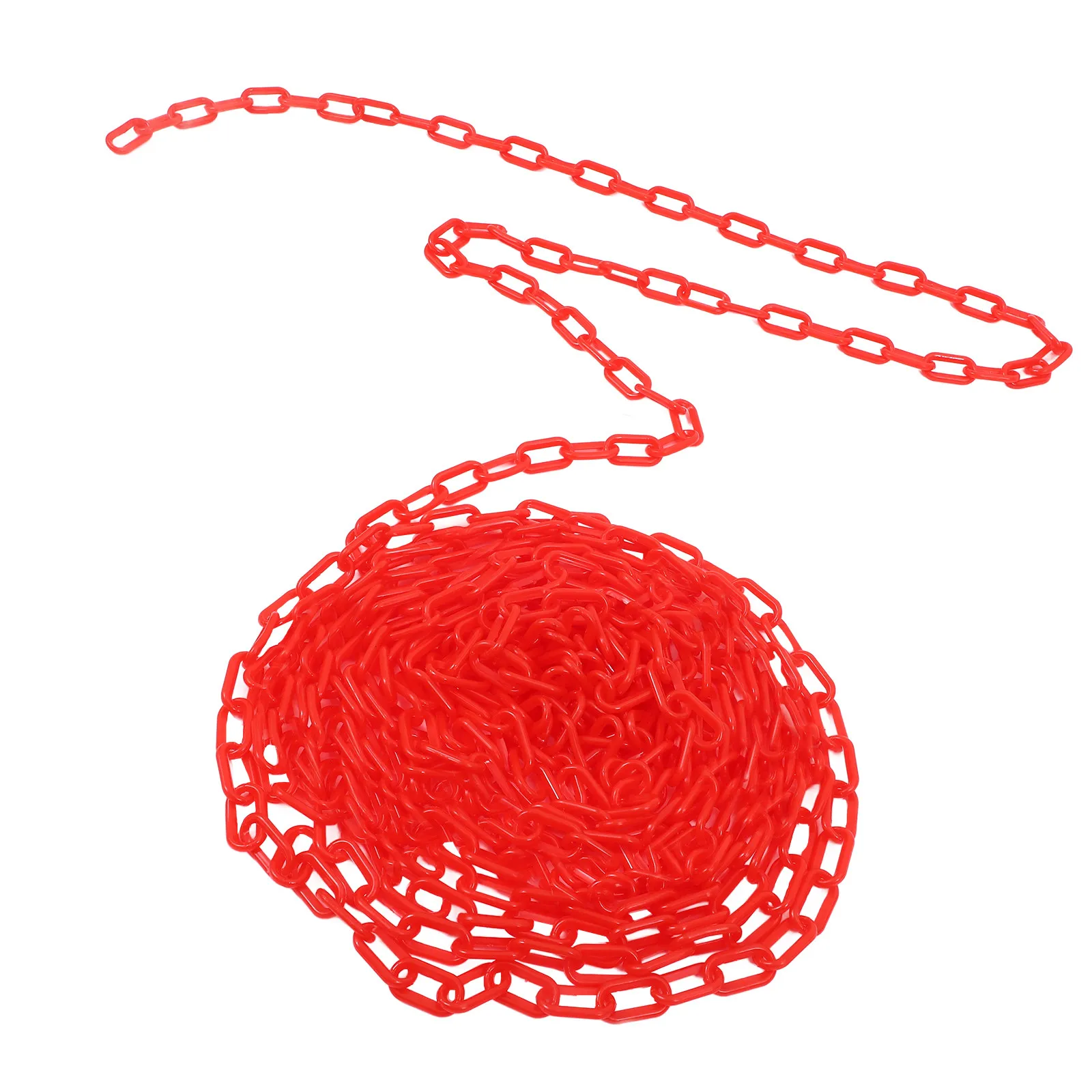 

Высокопрочные пластиковые цепи красного цвета с регулируемой длиной для парковочных барьеров, контроля толпы, обеспечения безопасности и организации дорожного движения
