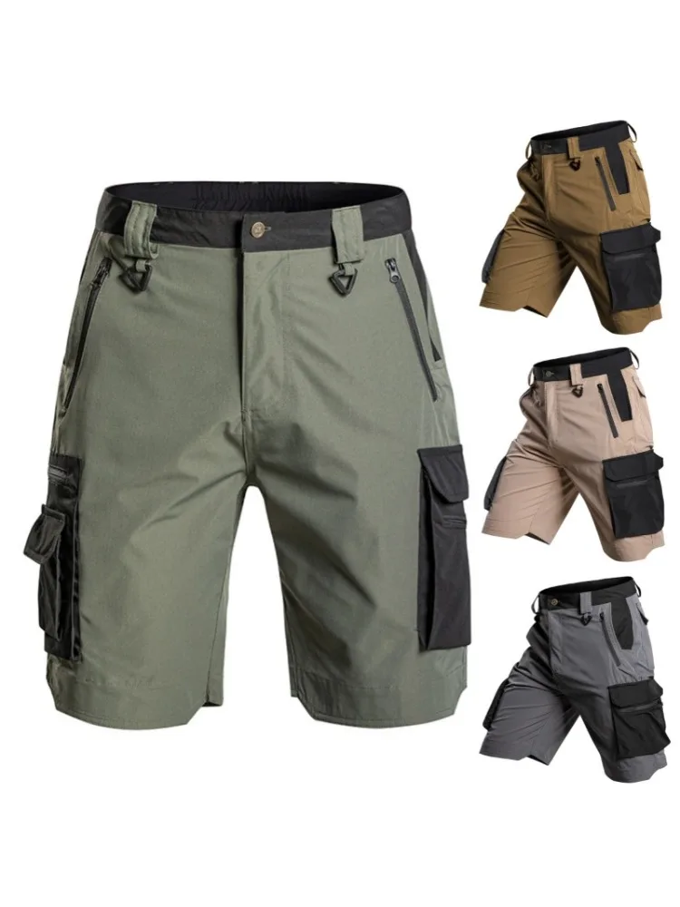 AliExpress YTJHRG Summer Quick Dry Tactical Cargo Shorts for Men Casual Shorts Multi Zipper Pockets Hiking Cycling Outdoor Work Wear Half Pants