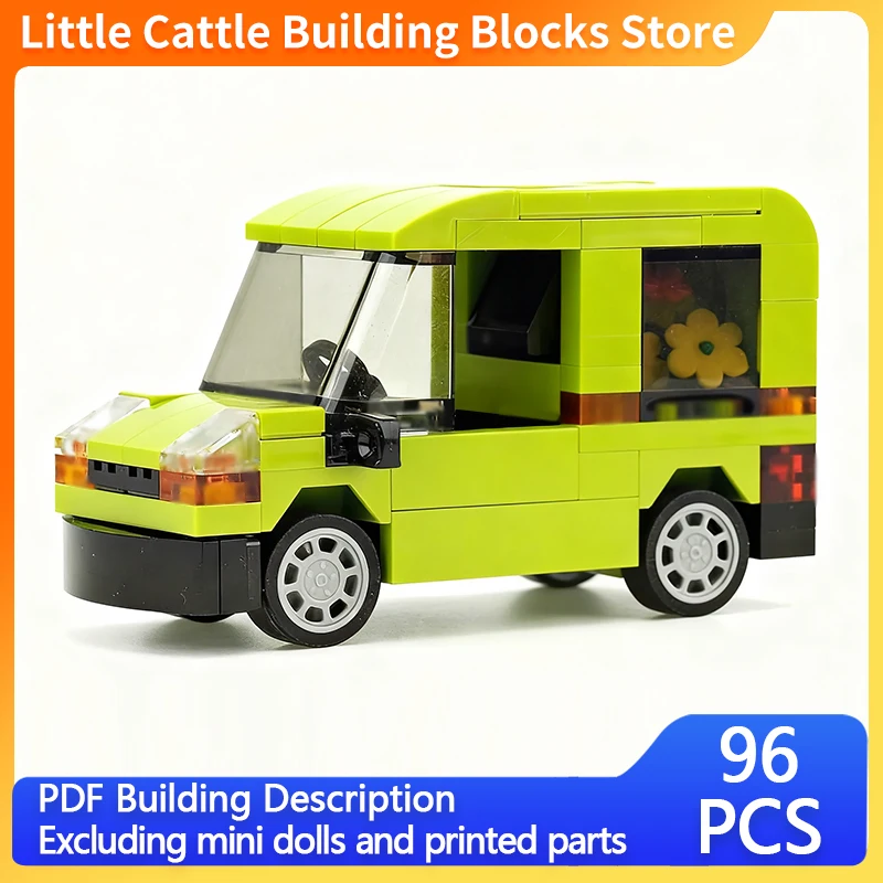 City Car Model MOC Building Bricks Compact Multi-Purpose Van Modular Technology Children Holiday Gifts Assemble Toys Suit