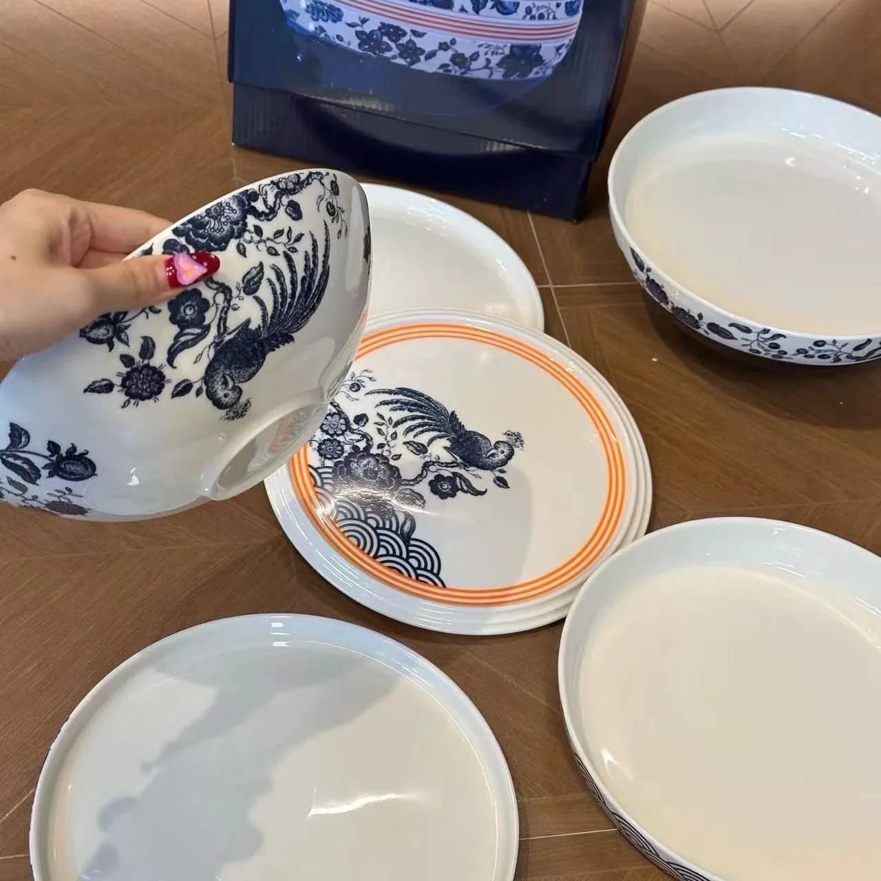 وعاء الأرز، طبق العشاء، طبق خافت، مجموعة أدوات المائدة الإبداعية.