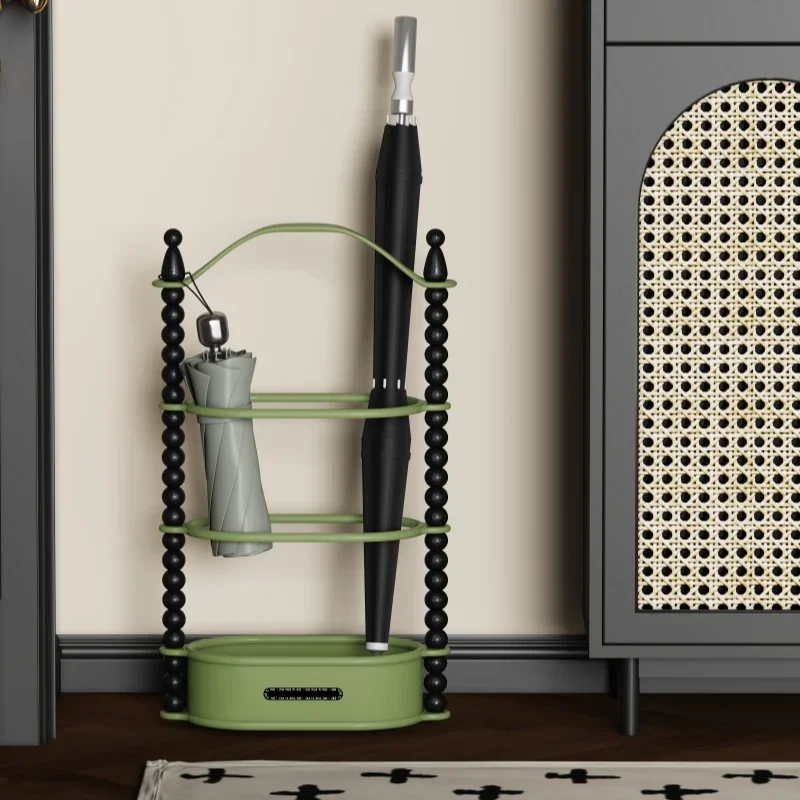 Medieval umbrella storage rack Home entrance Hotel lobby umbrella tube drain rack Creative hollow shelf