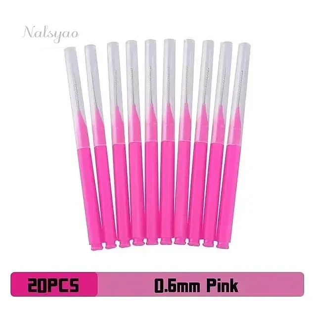 Interdental Brush 20Pcs Clean Tooth Gap Braces Orthodontic Brush for Teeth Straightening & Eyelashes