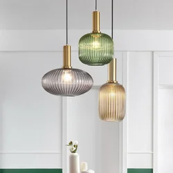 Nordic Glas Anhänger Licht Cognac Weiß Grün Einzigen Kopf Esszimmer Hängen Lampe Schlafzimmer Café Nacht Balkon Studie Wohnkultur