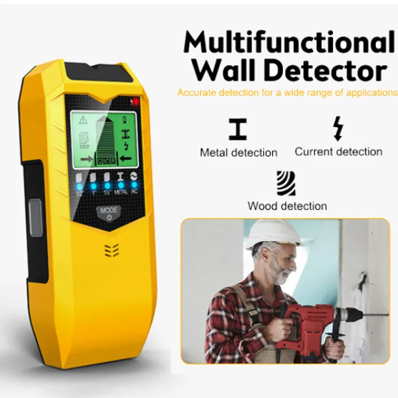 

SH402 Wall Stud Finder Sensor Electronic Detector Wall Scanner Edge Center Wood Current Metal AC Live Wires Detection