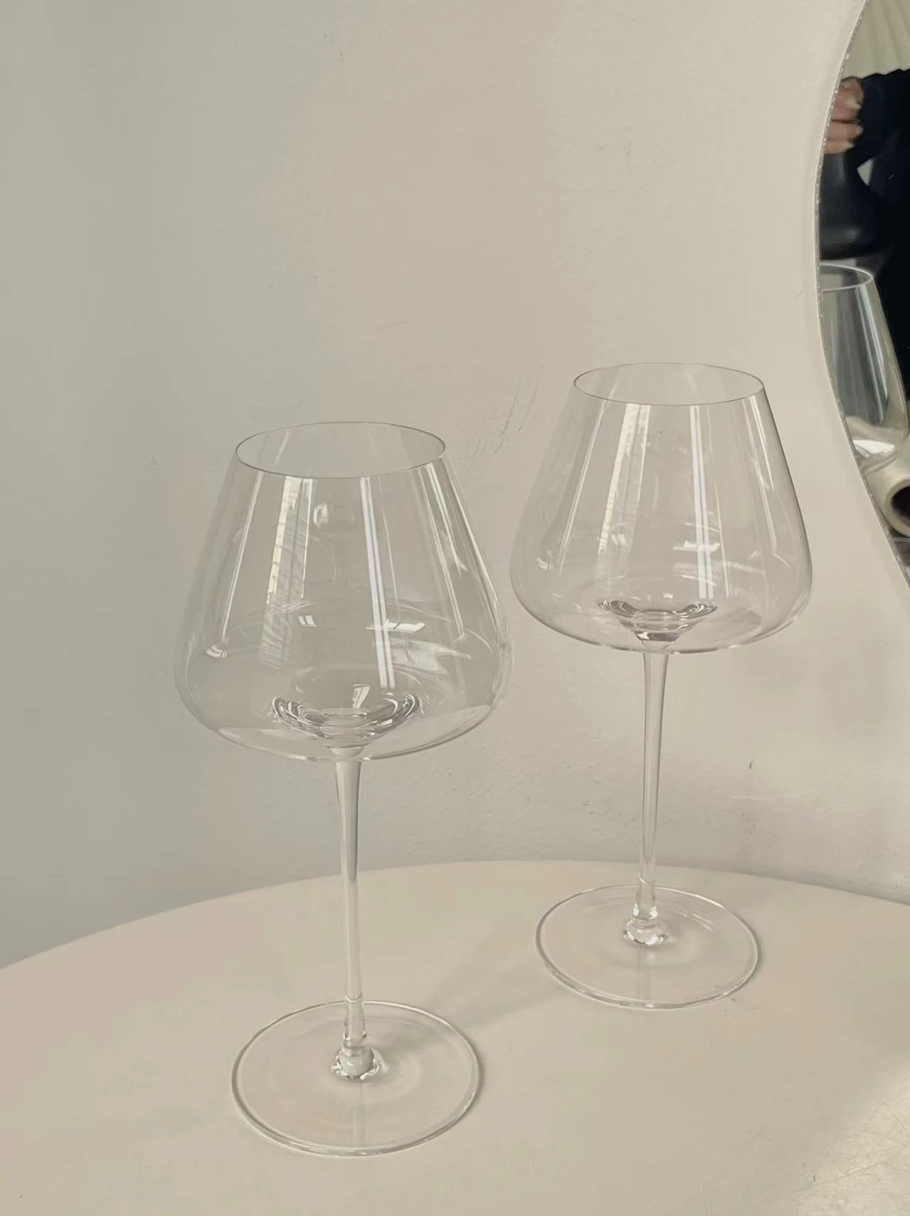 750ml High Capacity Burgundy Wine Glass Cup Concave Bottom Crystal Glass Goblet Home Made Ultra-thin Cold Cut Wine Glass Cup