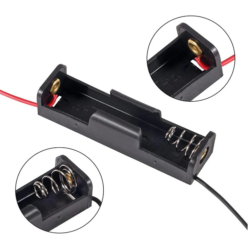 20pcs AA Battery Holder 1x 1.5V AA Battery Holder 1 Solt AA Battery Holder with Leads Wires