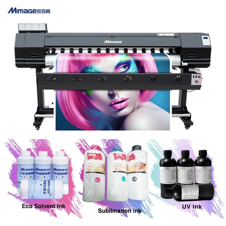 Mimage-impresora de formato ancho M18S flex banner, máquina de impresión de vinilo, plóter, fabricante de 1,8 dpi, 1440 m