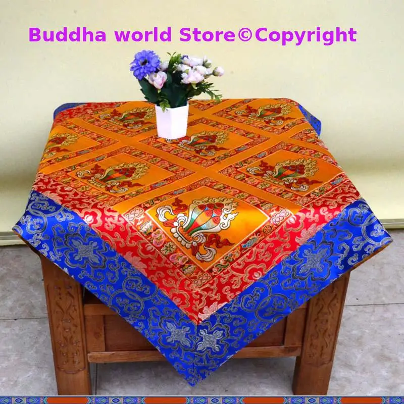 

Wholesale Buddhist supply Tibet Nepal family home Buddhism Temple Auspicious Embroidery Buddha Altar cover Table cloth A3