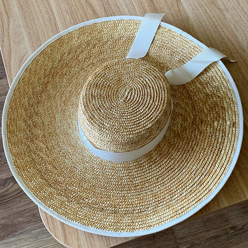 2022 New Bow Wide Brim Beach Hats For Women Fashion Straw Boater Woven Fedora Sun Hats Summer Holiday Panama Sun Hat Derby Hat