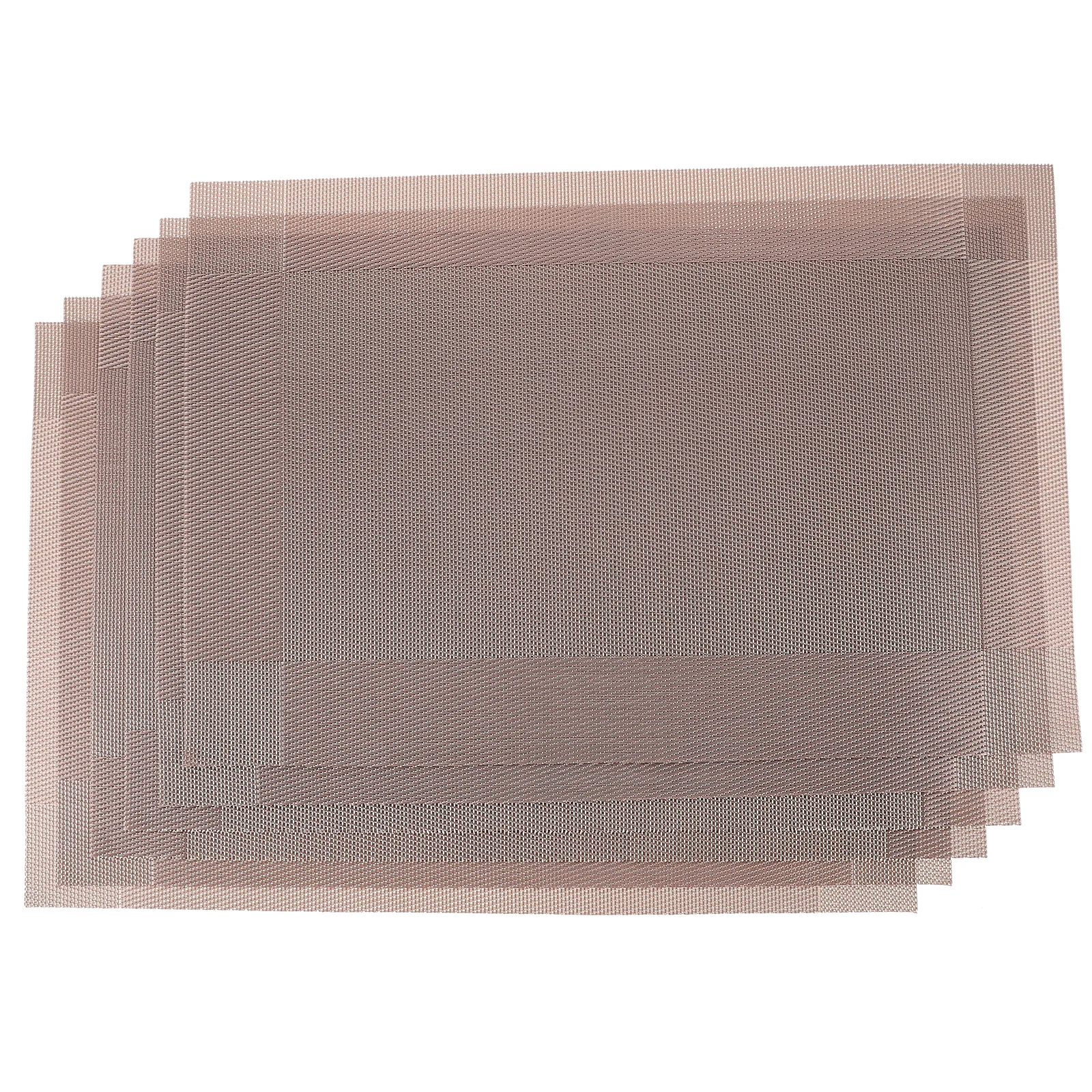 

6 Pcs Table Mats European Style Pure Color Heat Resistant Anti Slip Placemats for Kitchen Dining Home Hotel Use