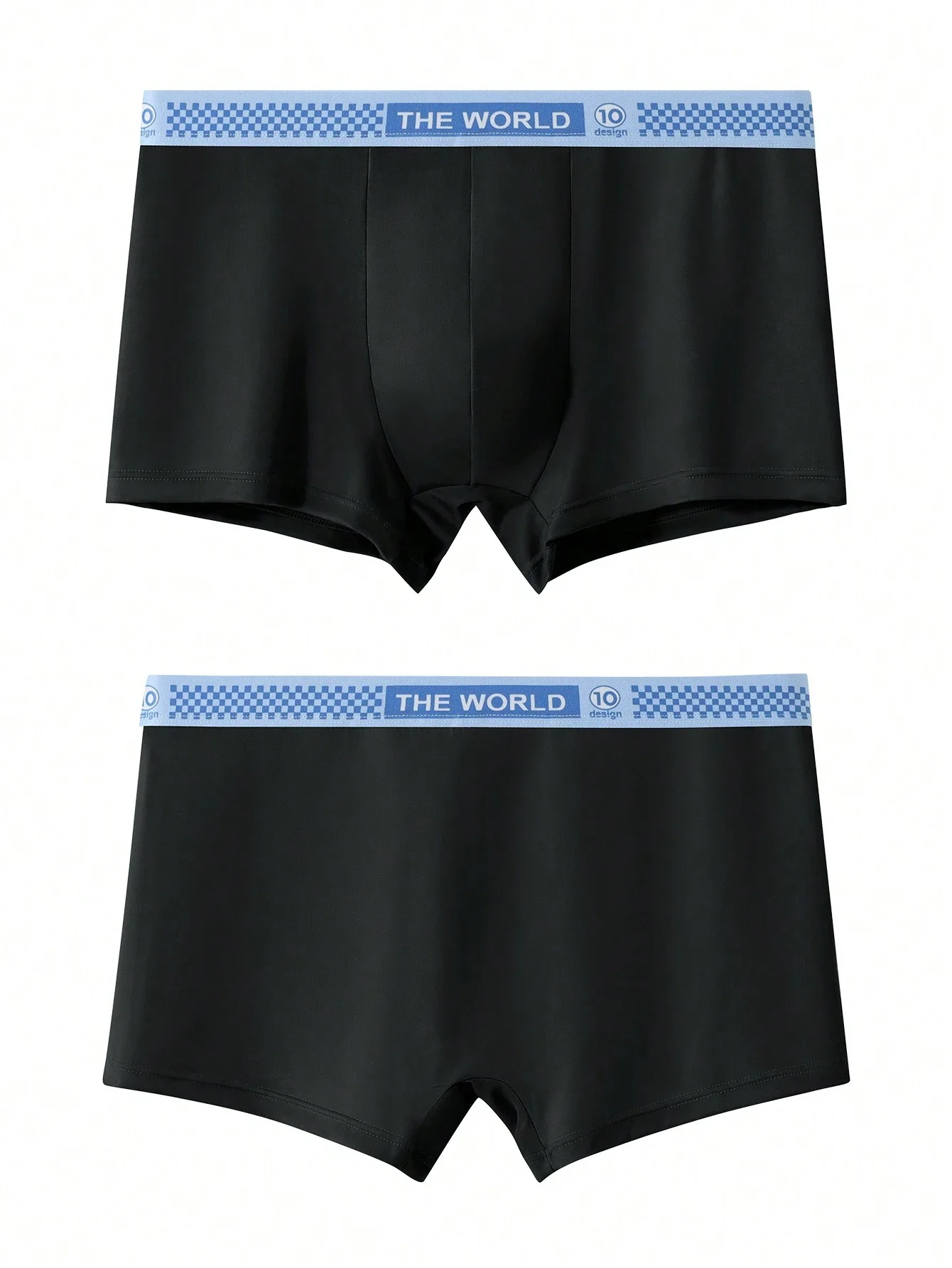 

Мужские однотонные трусы-боксеры (7 шт.) с принтованным поясом