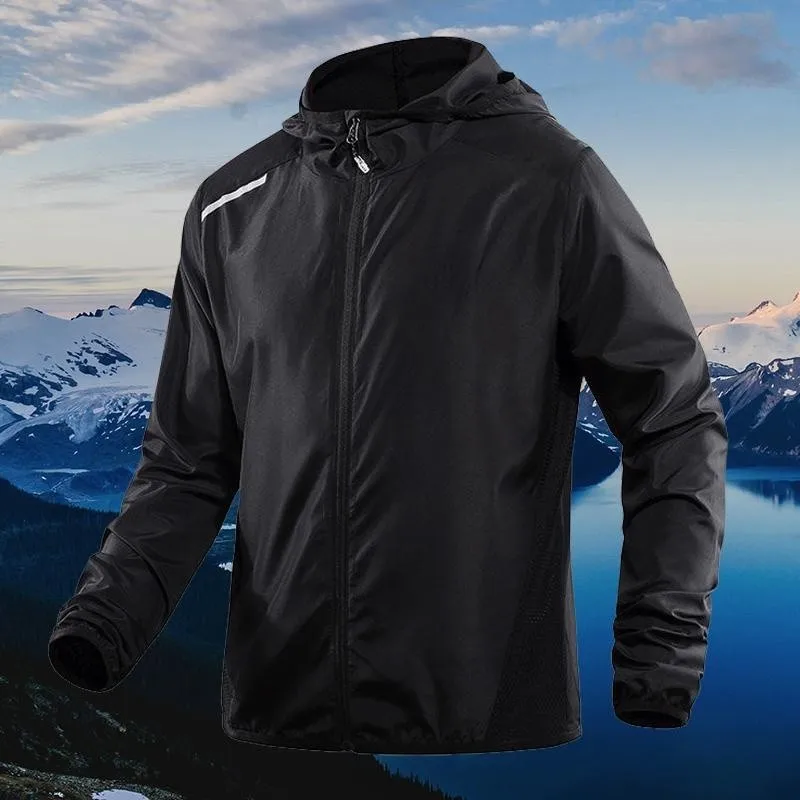 Men's Fishing Windbreaker Jacket Sports Jacket for Running & Cycling Lightweight Outdoor for Hiking Fitness Clothing Active Wear