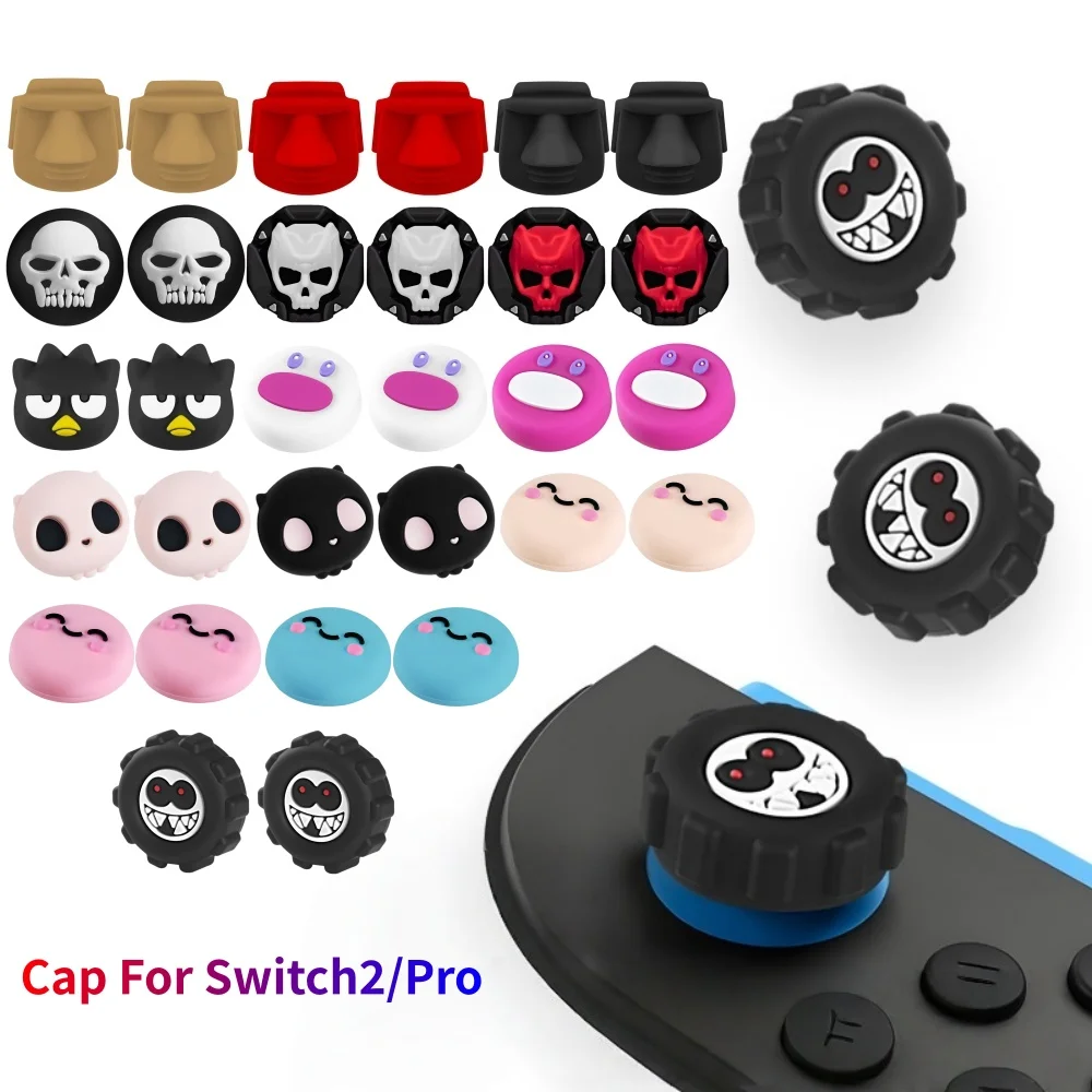 

Series 2 ThumbStick Grip Caps Skull/Stone Statue/Penguin/Haitian Mouse ThumbStick Grip Cap For Nintendo Switch 2/Pro Joystick