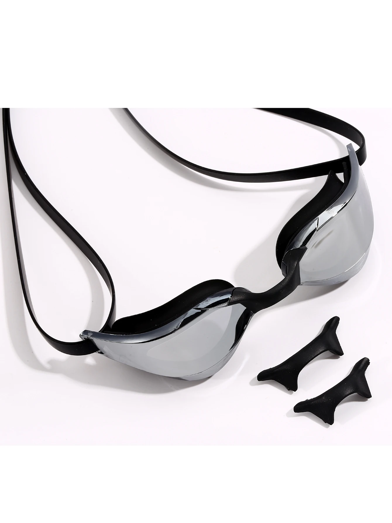 Renn-Schwimmbrille für Erwachsene, professionelle beschlagfreie Schwimmbrille mit verspiegelten Gläsern, Trainingsbrille – Detail 9