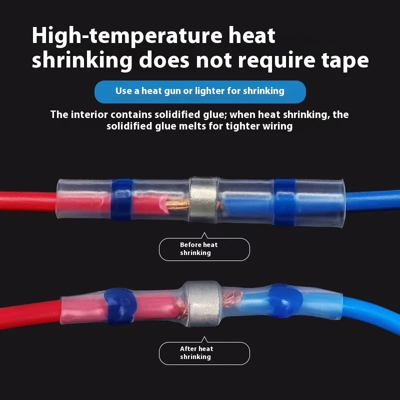 مقاوم للماء لحام حلقة SST سلك موصل الحرارة يتقلص أنبوب نوع مختومة سلك سريع لصق #4