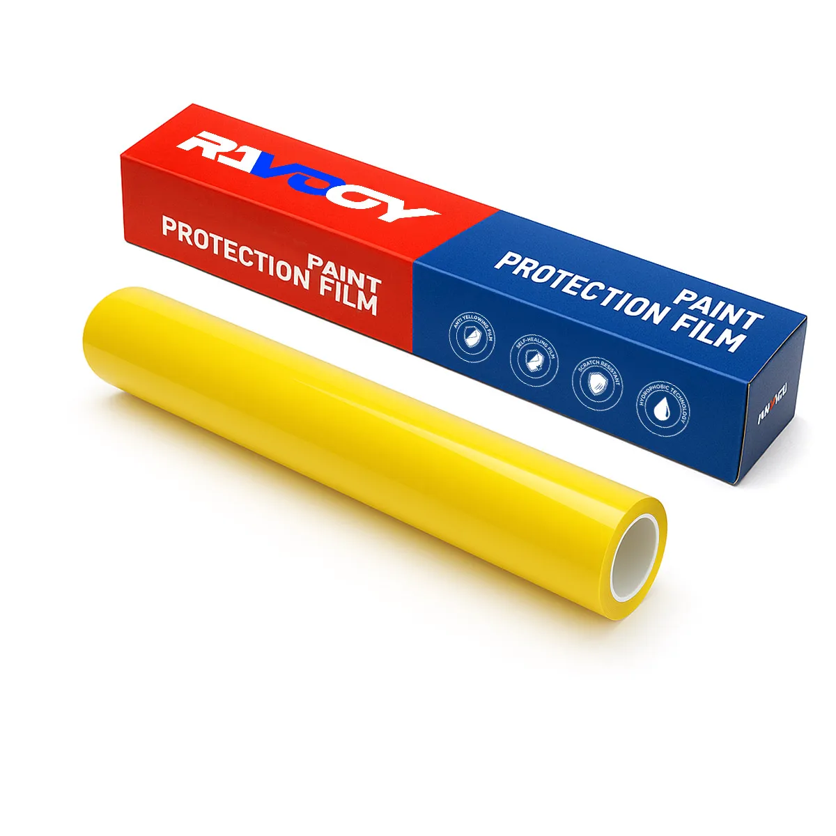 

High Quality Glossy High Glossy Yellow Vinyl Wrap Film Self-Adhesive Auto Tuning Vinyl Stickers Durable Paint protective film