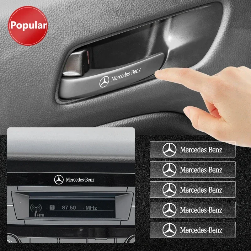 

# 1/2/5/10 шт. наклейки для украшения интерьера автомобиля, значки, автостайлинг для Mercedes Benz A180 A200 A260 W203 W210 W211 W204 C E S CLS