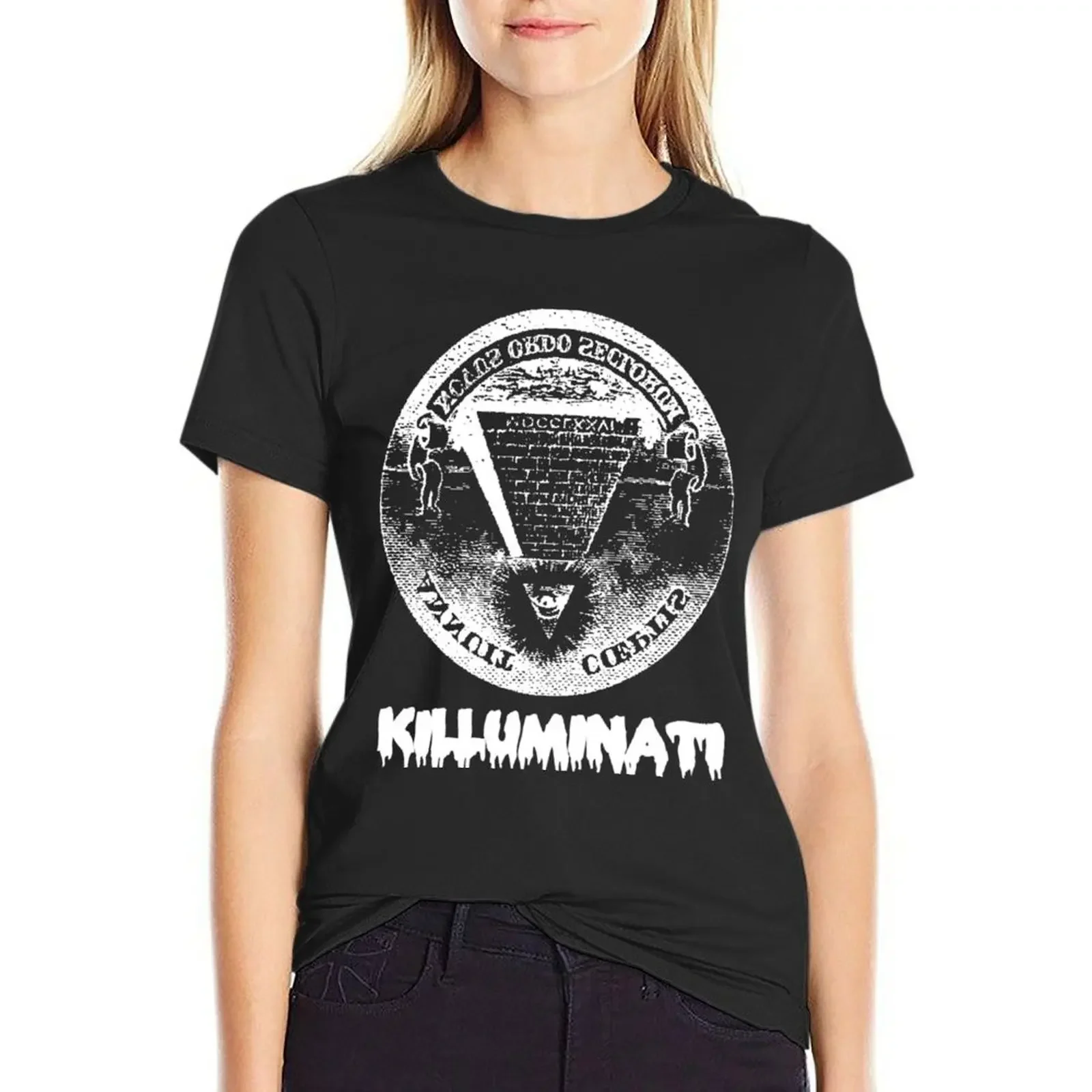 Футболка женская черная, в эстетическом стиле