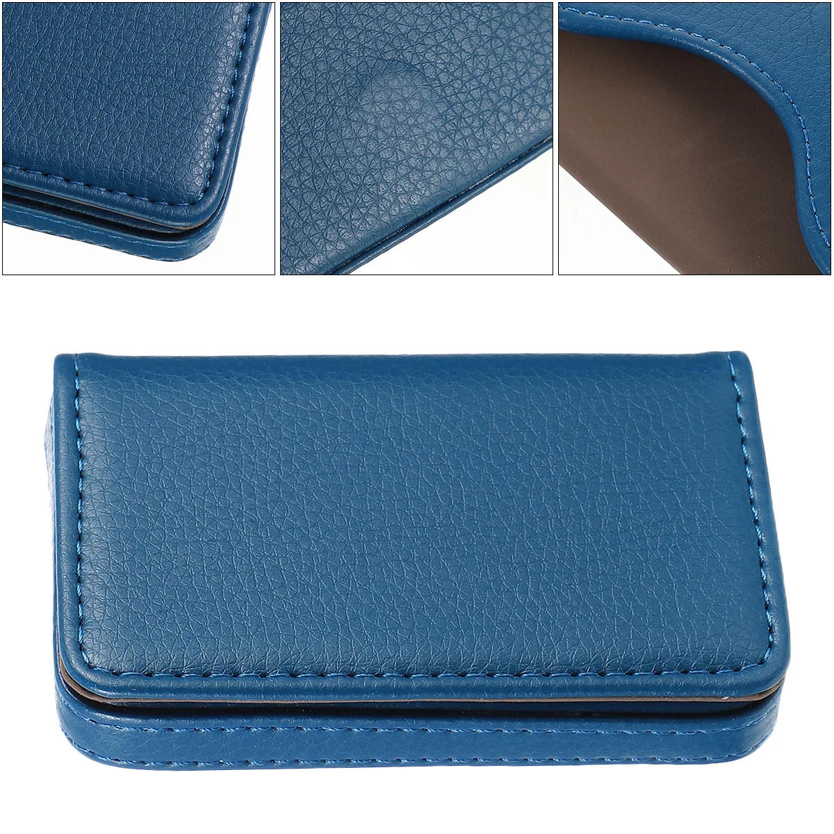 1 stuks draagbare visitekaartjeshouder Premium PU-stof Minimalistische stijl Veilige kaartbescherming Ideaal voor netwerkevenementen Case