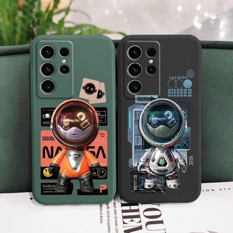 جراب هاتف رائد فضاء صدئ ، غطاء لسامسونج غالاكسي S24 S23 S22 S21 S20 S10 S10E Ultra Plus FE Note 20 Ultra 10 Plus