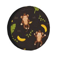 Monkey pattern 14''-17''Car  Wheel Tire Cover Spare Covers Case Bag Soft Protector Pouch Waterproof Car Tyre Protector