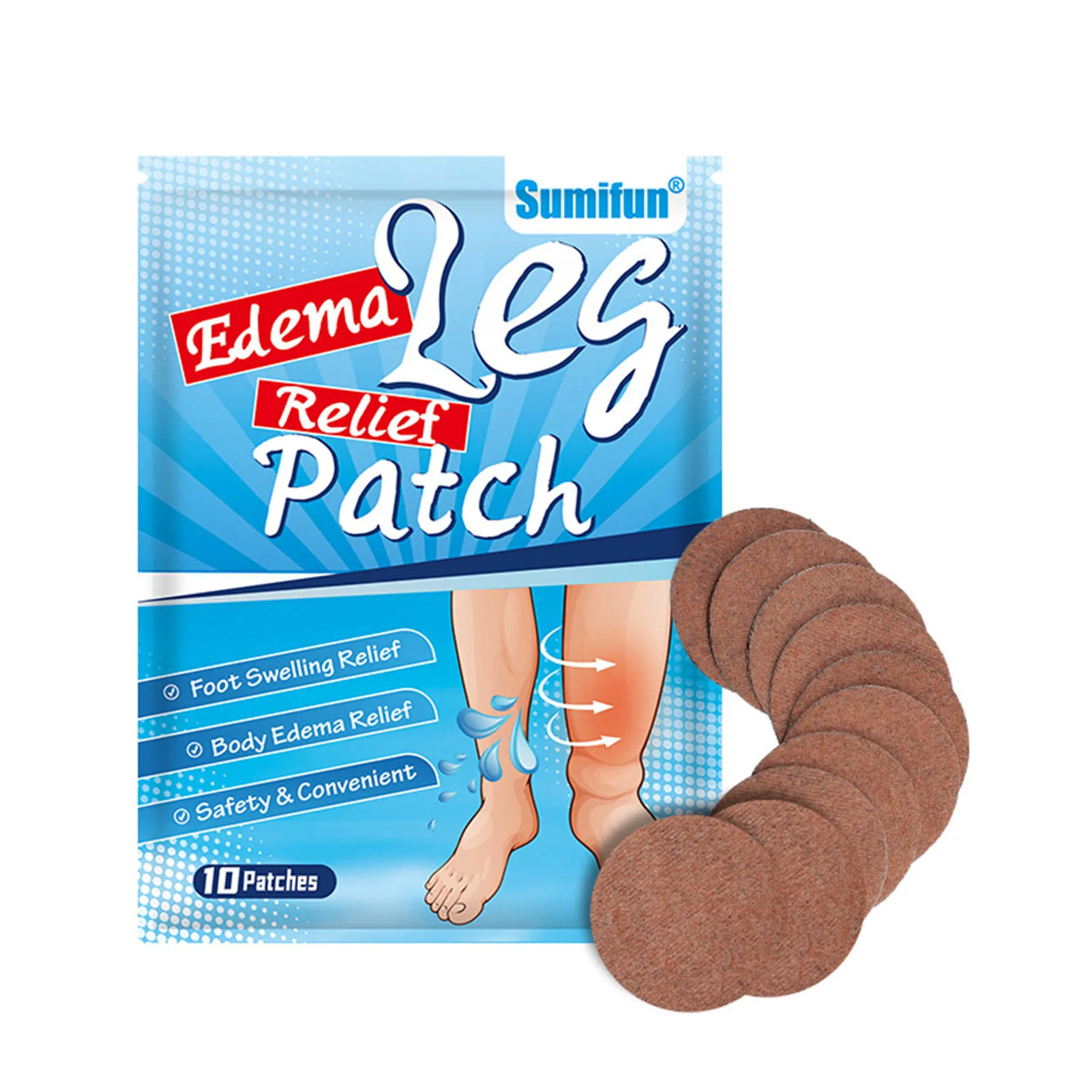 10pcs Body Anti-Swelling Patch Vasculitis Phlebitis Spiderleg Medical Patch for Women Men Leg Feet Treatment