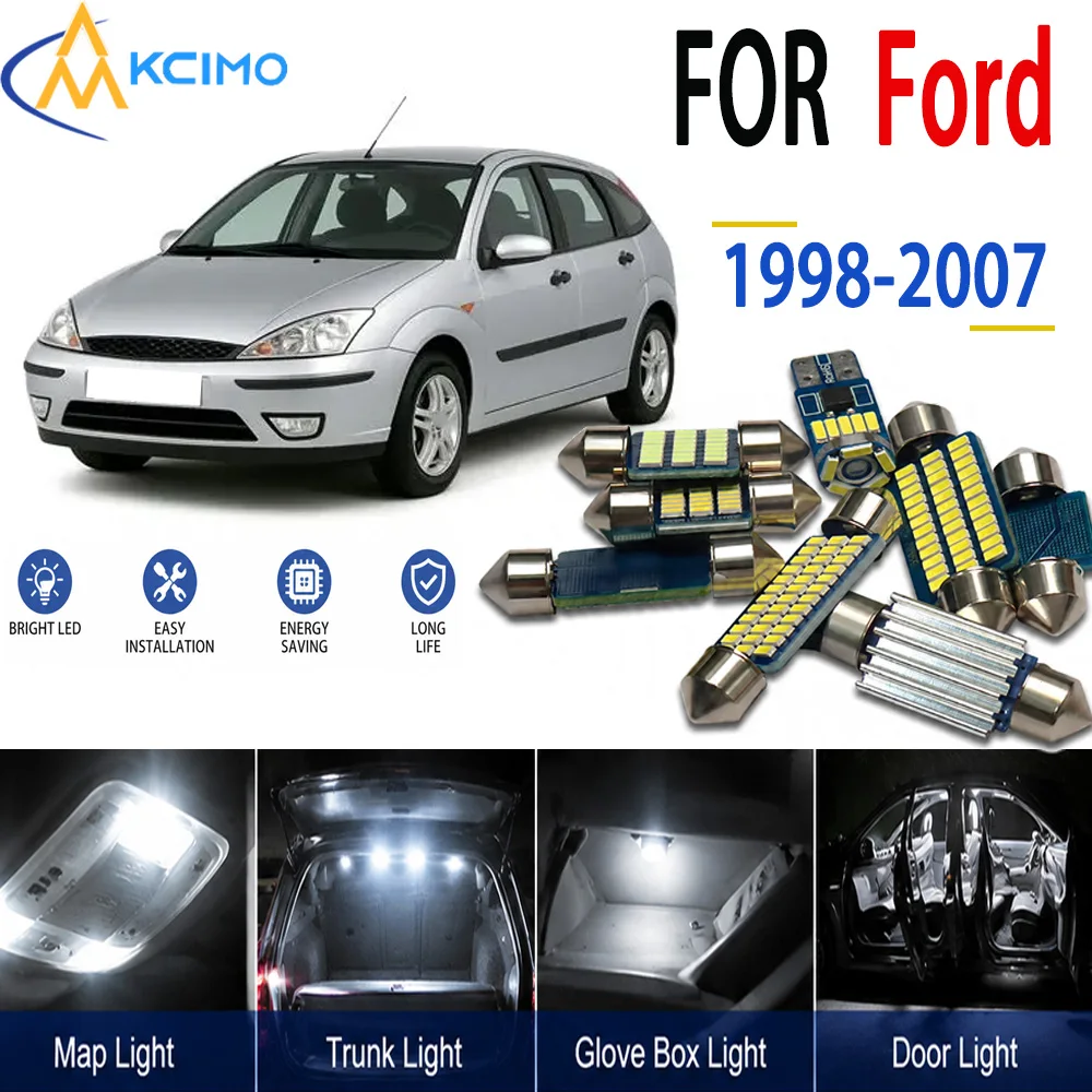 LED-Innenraumbeleuchtung für Ford Focus MK1 MK2 1998-2007 Canbus fehlerfrei Plug-and-Play Auto-Innenbeleuchtungszubehör