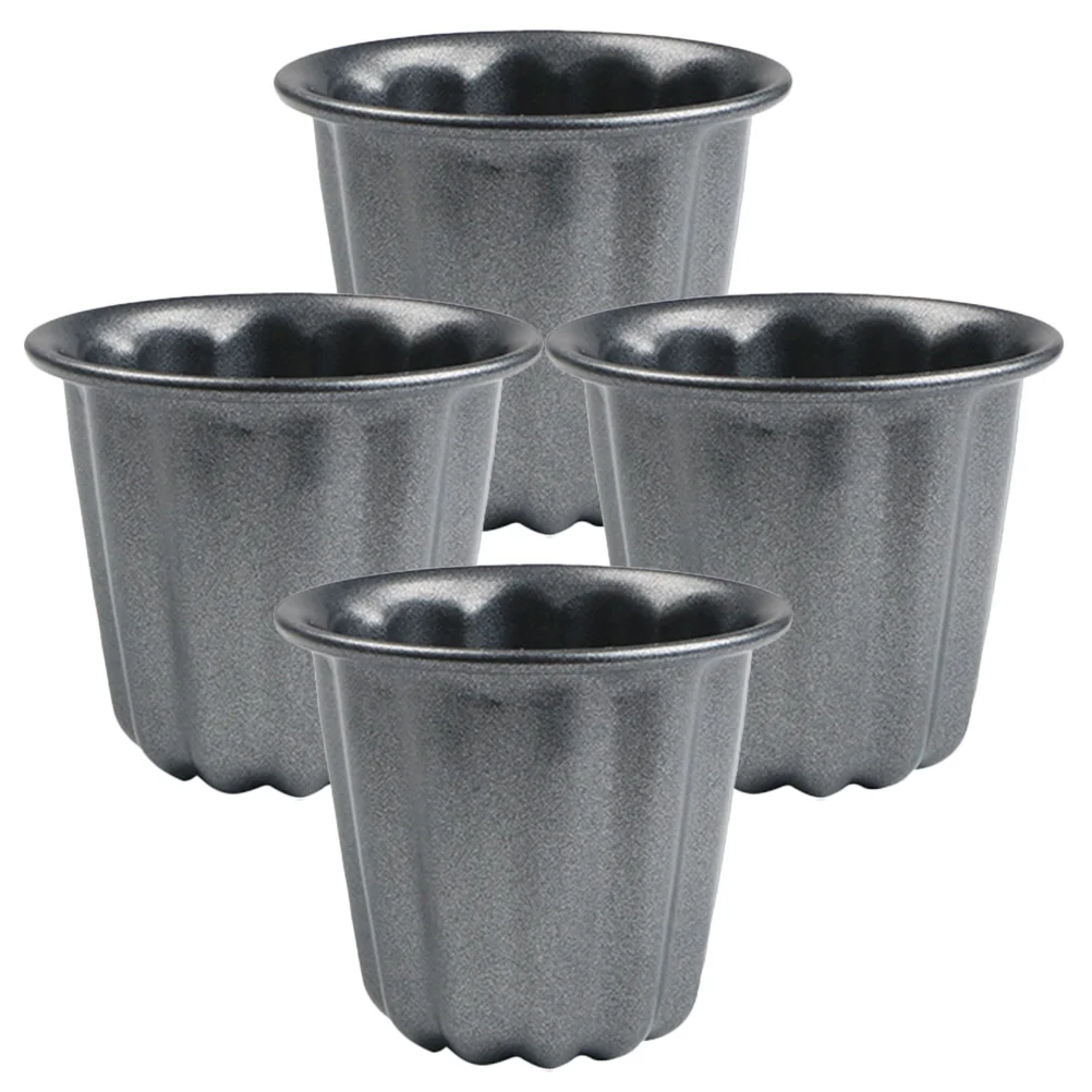 

4 Pcs Lace Baking Mold Heat Conductivity Molds Cake Muffin Non Stick Cupcake Pans Washable Tart Cups Carbon Steel