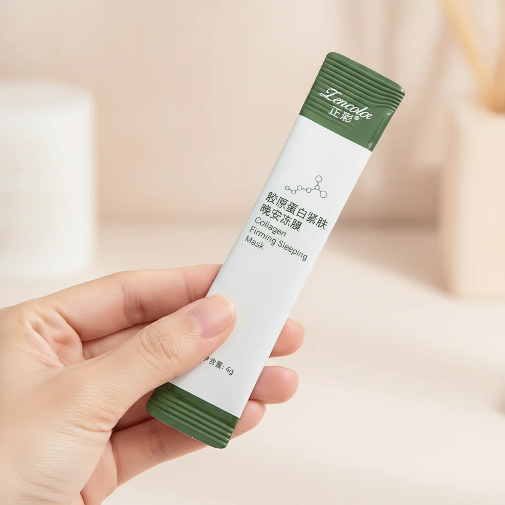 Freeze Dried Powder Sleep Facial Mask Centella Asiatica Collagen Facial Mask Sleep Wash Free Apply Lift Firming Frozen Film 20pc