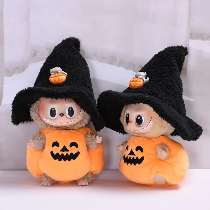 Vêtements pour Labubu, vêtements universels assis sur pied, accessoires de poupée en peluche, vêtements de styliste Labubu, Costume de citrouille d'halloween
