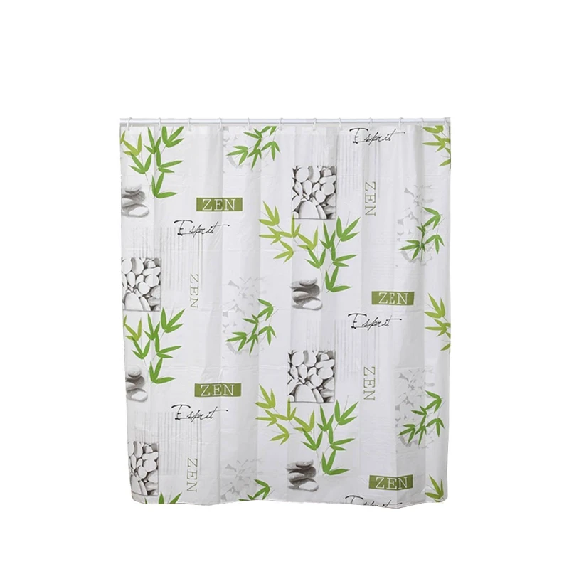 Oriental Zen Green de Peva bathroom curtain curtains for bathroom 180x180 cm rising sun 481498