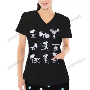 V-neck women's comfortable and cute top 2024 pocket Y2k women's T ...