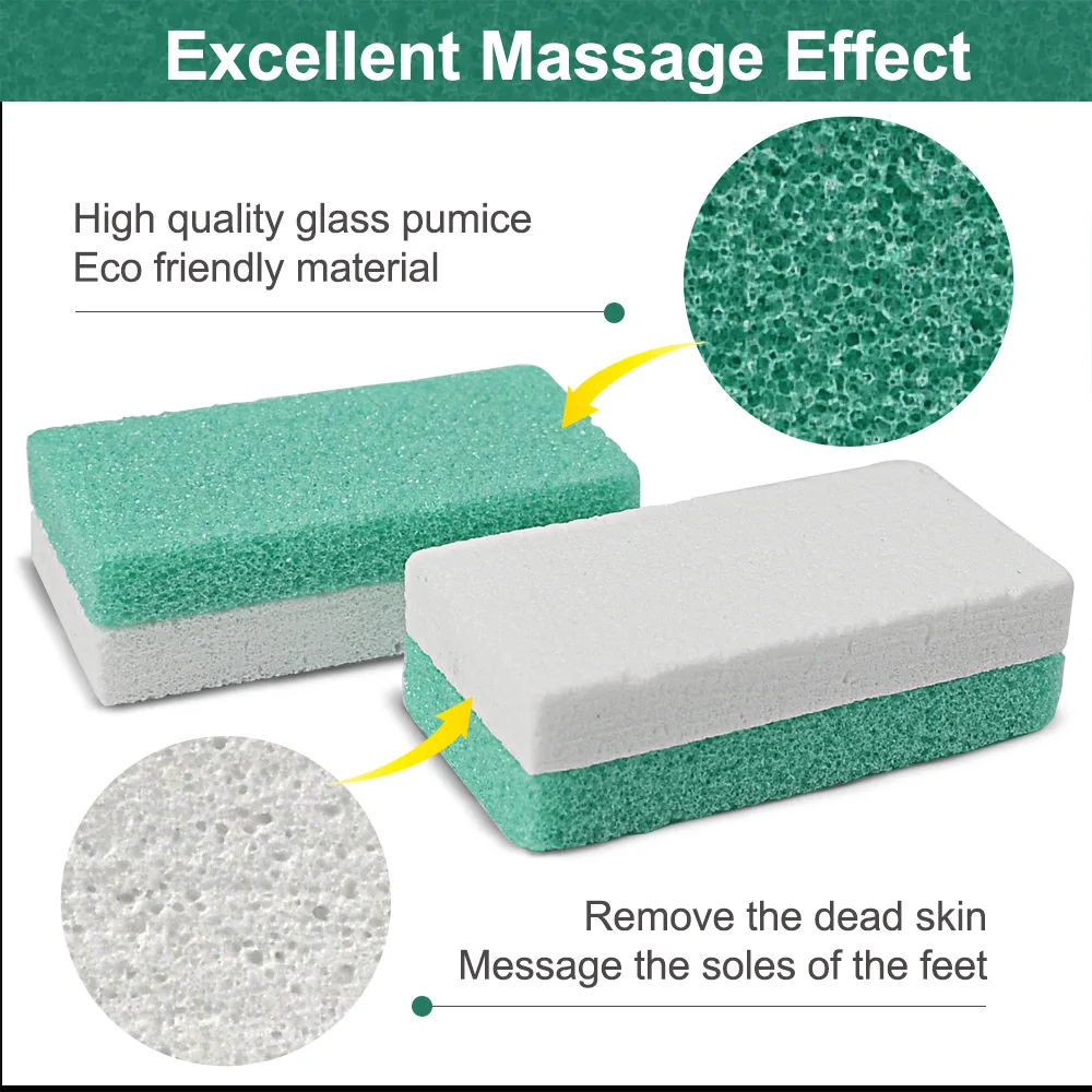 4 unids/pack de piedra pómez de vidrio para pies, eliminador de callos de piel muerta, herramienta exfoliante de pedicura