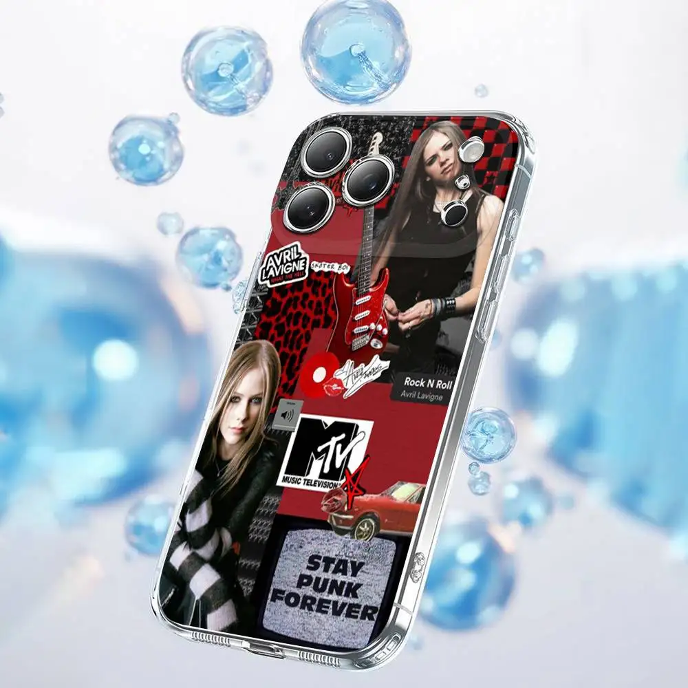 Singer Avril L-Lavigne Phone Case For iPhone 17,16,15,14,13,12,11 Plus,Pro,Max,Plus,E,SE4,Air,Mini Transparent