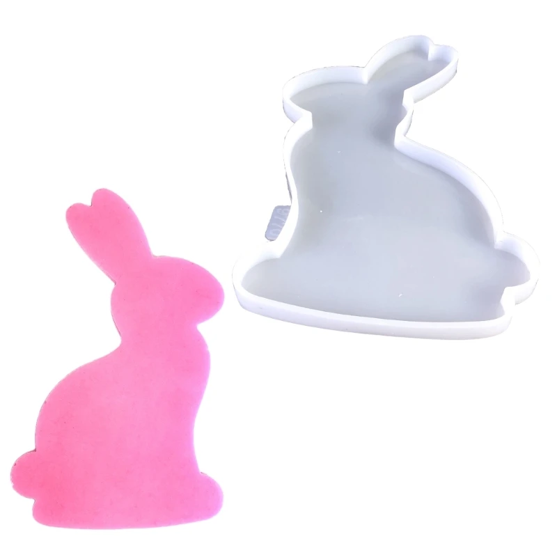 

Rabbit Silicone Mold Gypsum Car Mounted Incenses Expanding Gypsum Decoration Mold Easter R3MC