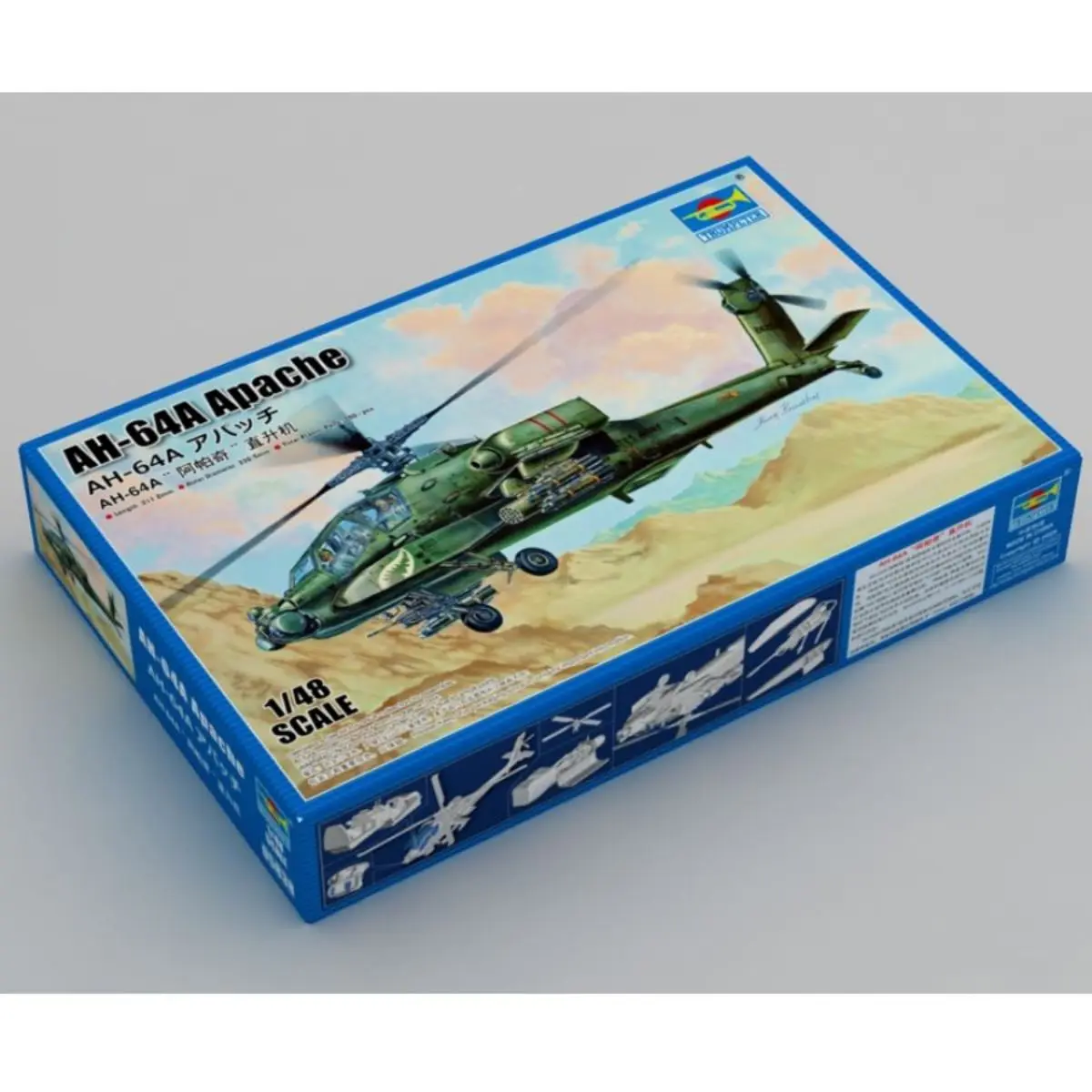 

Комплект масштабной модели для сборки AH-64A Вертолет Apache — Trumpeter 05888, масштаб 1:48.