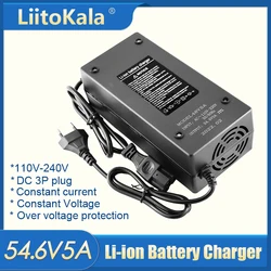 LiitoKala 13S 48V 5A Lithium-ion battery pack charger 5.5*2.1mm Universal 54.6V 5A AC DC Power Supply Adapter