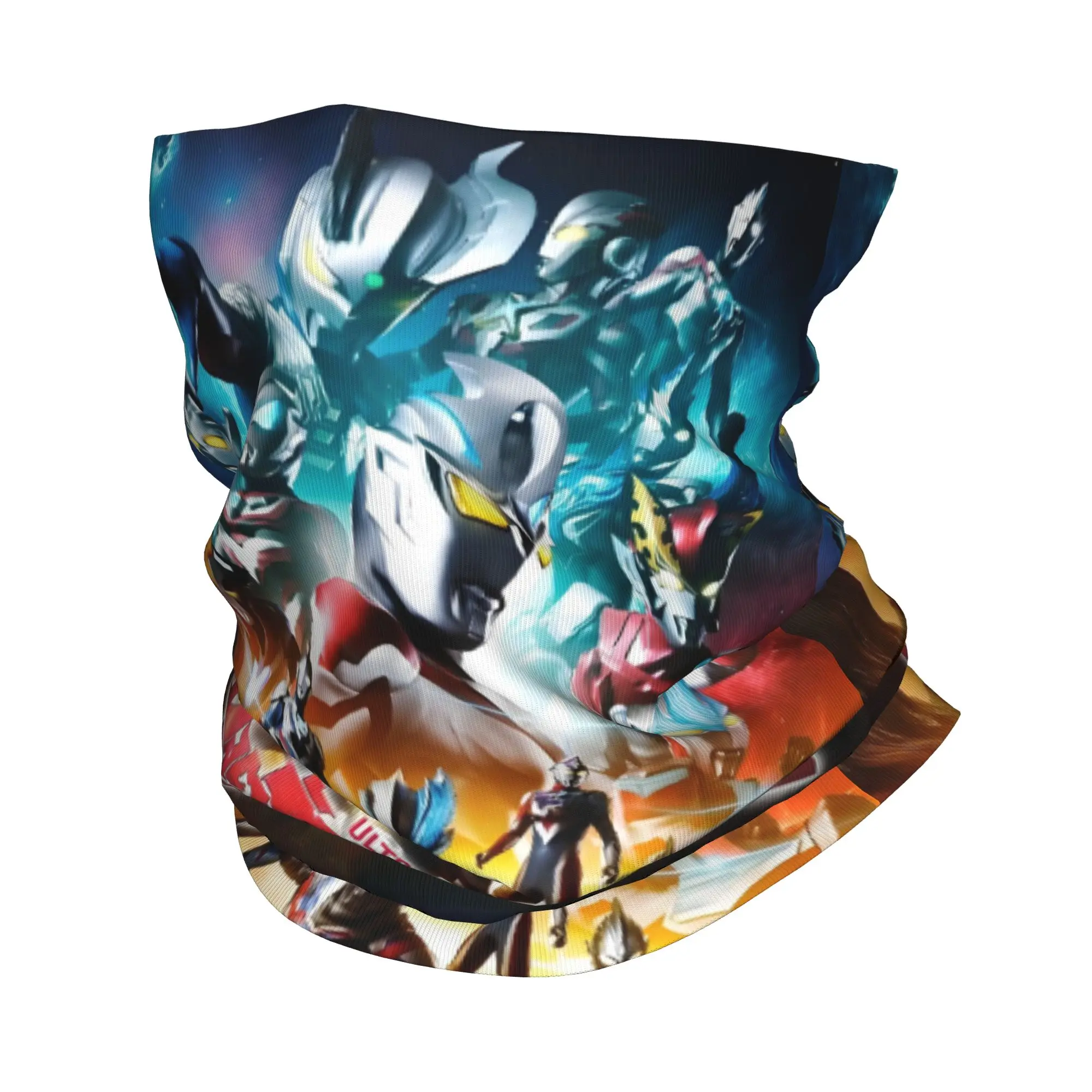 Custom Ultraman Japan Comic Bandana Winter Neck Warmer Men Windproof Wrap Face Scarf for Ski Manga Gaiter Headband view 2